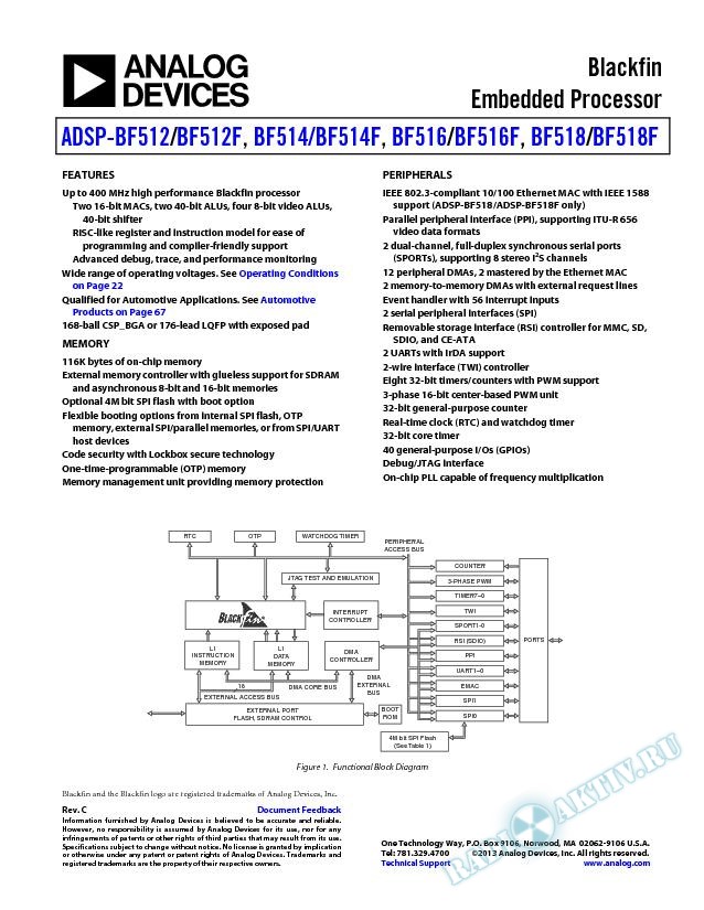 ADSP-BF512/ADSP-BF514/ADSP-BF516/ADSP-BF518(F)
