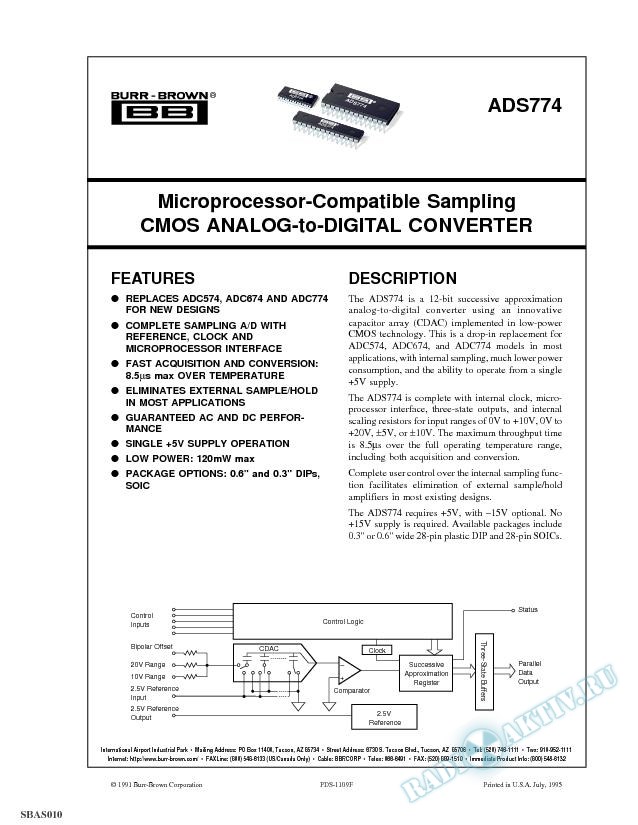 Microprocessor-Compatible Sampling CMOS A/D Converter