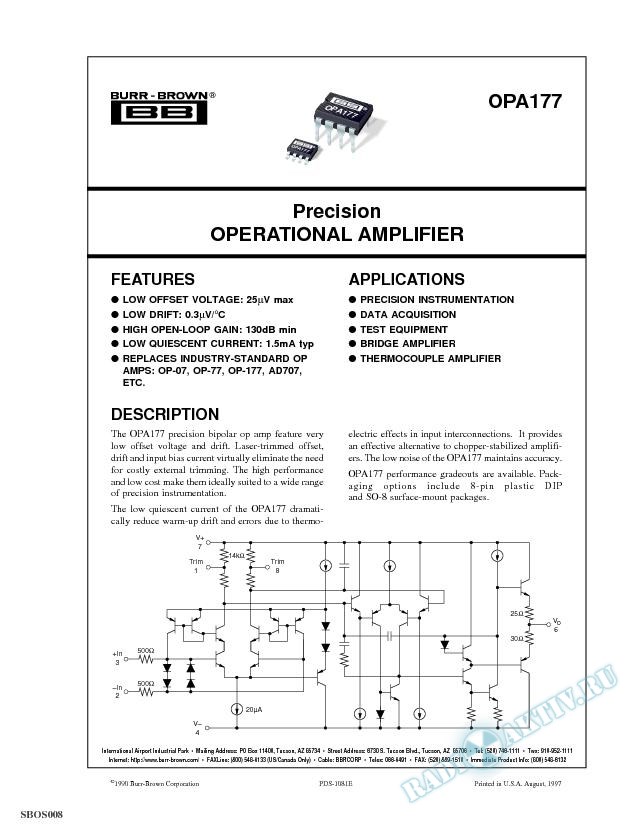 Precision Operational Amplifier 