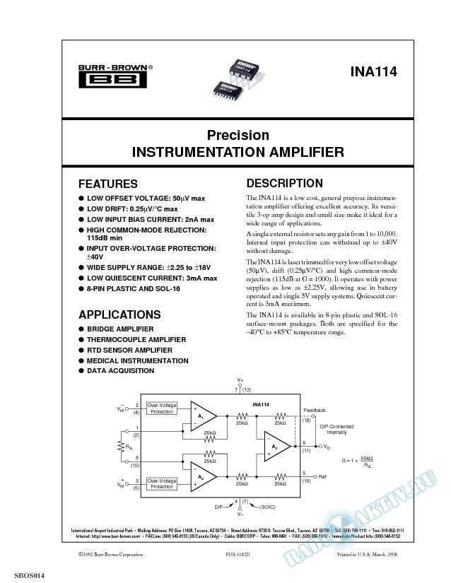 Precision Instrumentation Amplifier
