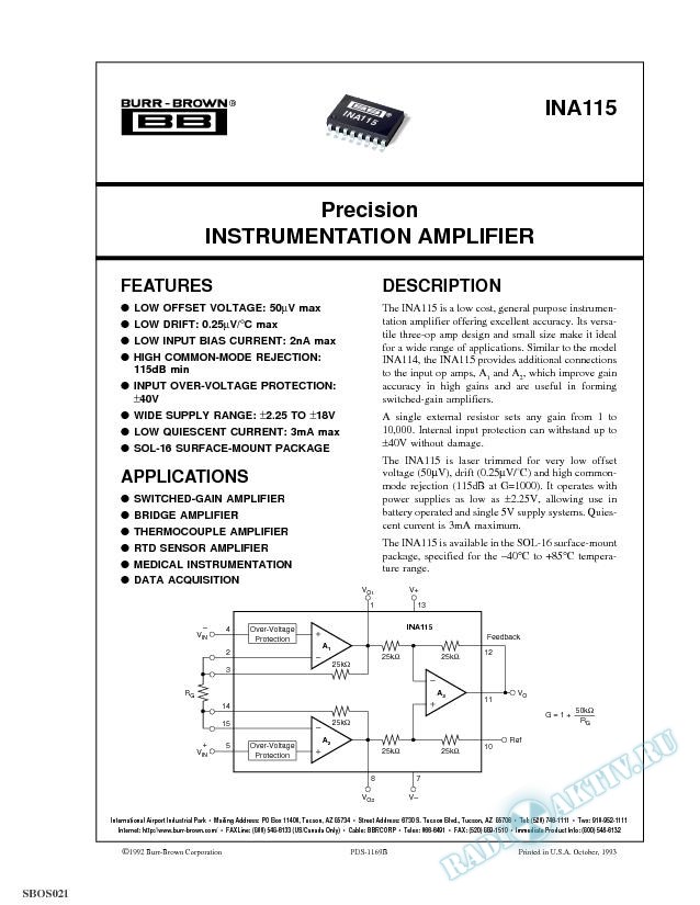 Precision Instrumentation Amplifier