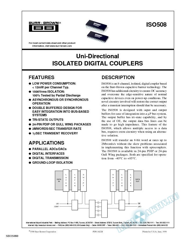 Uni-Directional Isolated Digital Couplers 