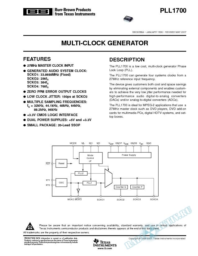 Multi-Clock Generator (Rev. A)