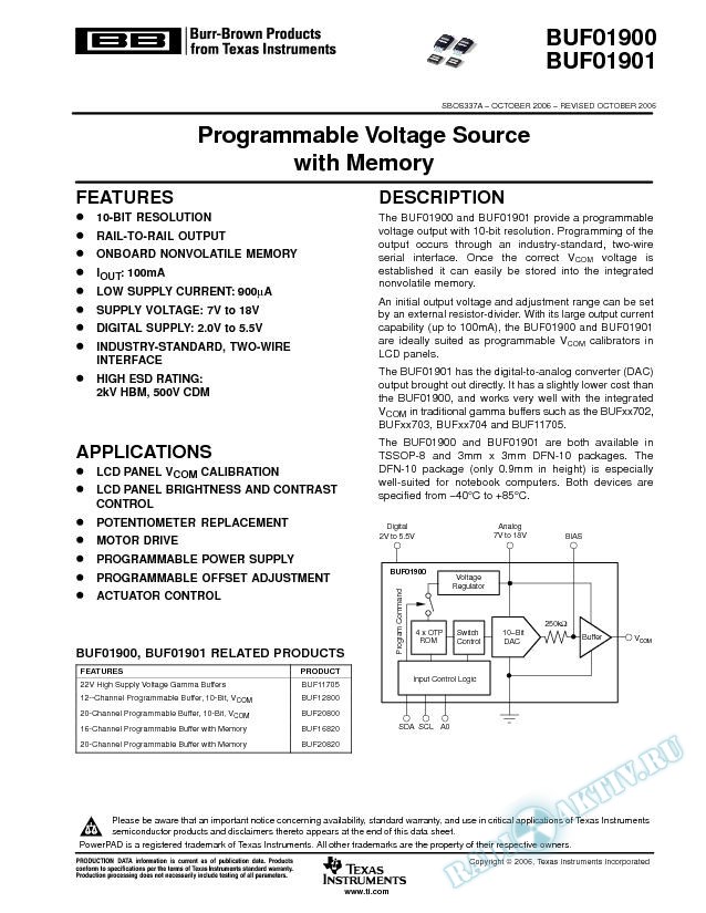Programmable Voltage Source with Memory (Rev. A)