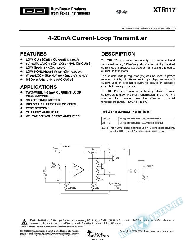 4-20mA Current-Loop Transmitter (Rev. C)