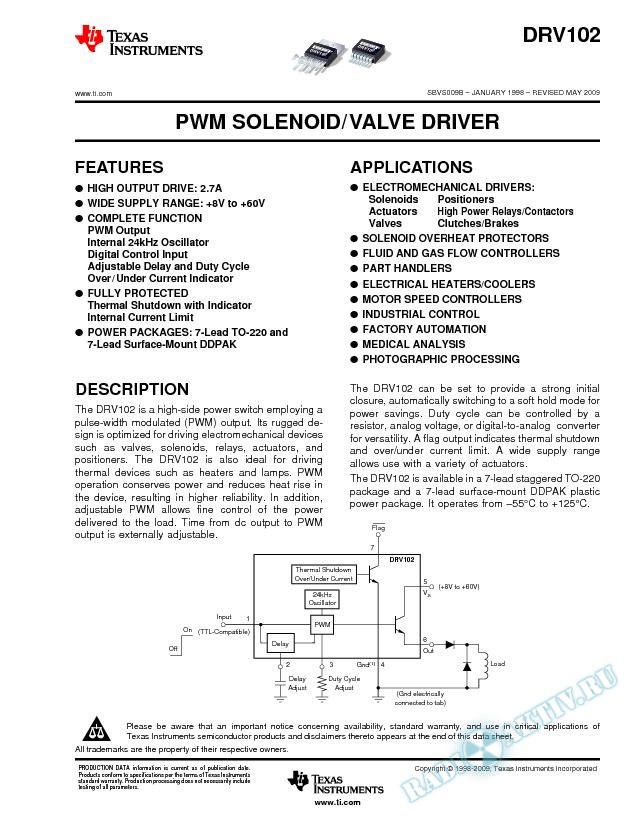PWM Solenoid/Valve Driver (Rev. B)