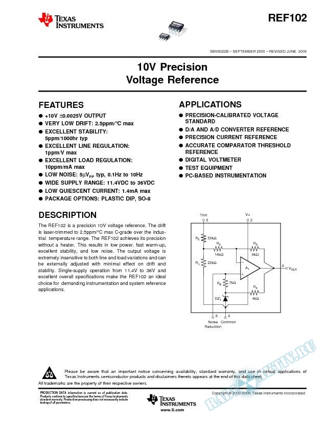 10V Precision Voltage Reference (Rev. B)