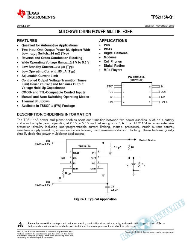 Auto-Switching Power Multiplexer