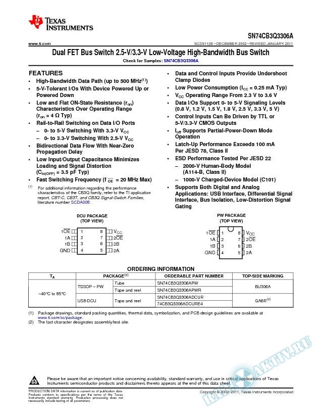 SN74CB3Q3306A (Rev. E)