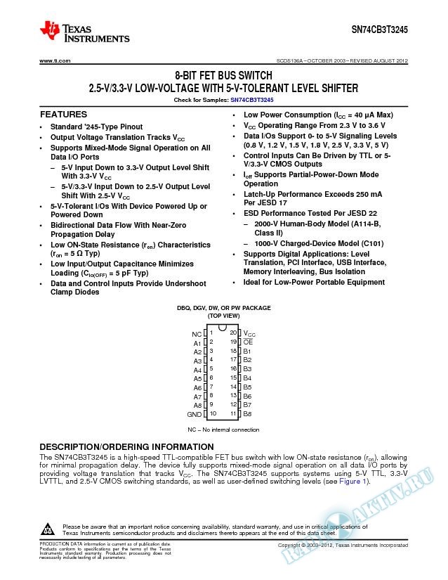 SN74CB3T3245 (Rev. A)