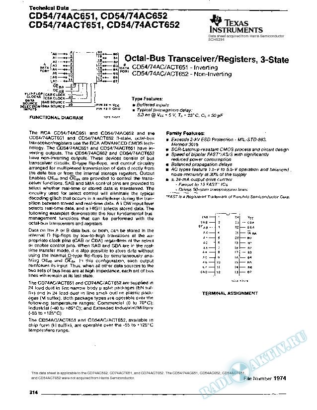 Octal-Bus Transceiver/Registers, 3-State