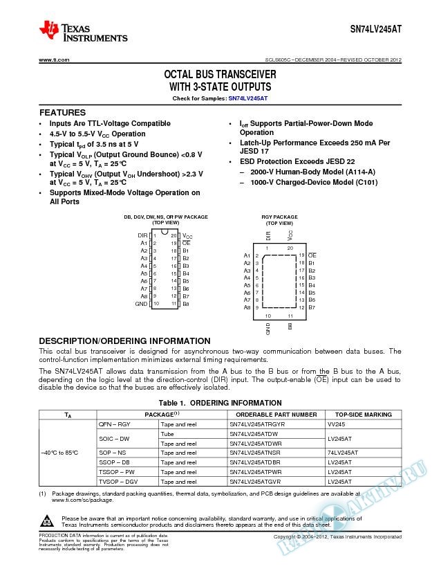 SN74LV245AT (Rev. C)
