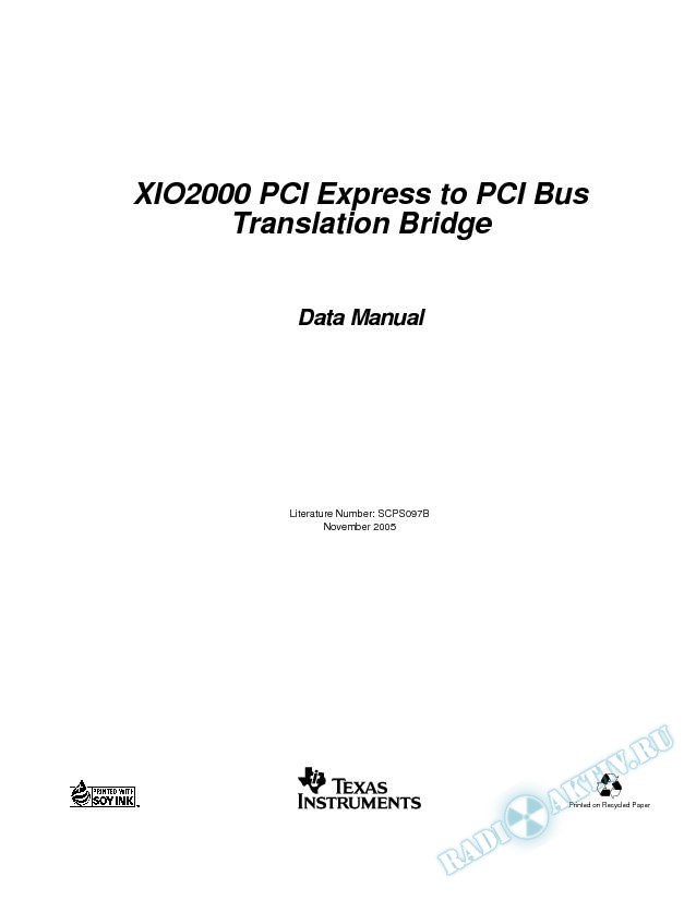 PCI Express to PCI Bus Translation Bridge (Rev. B)