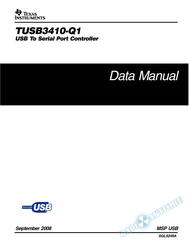 TUSB3410-Q1 USB to Serial Port Controller (Rev. A)