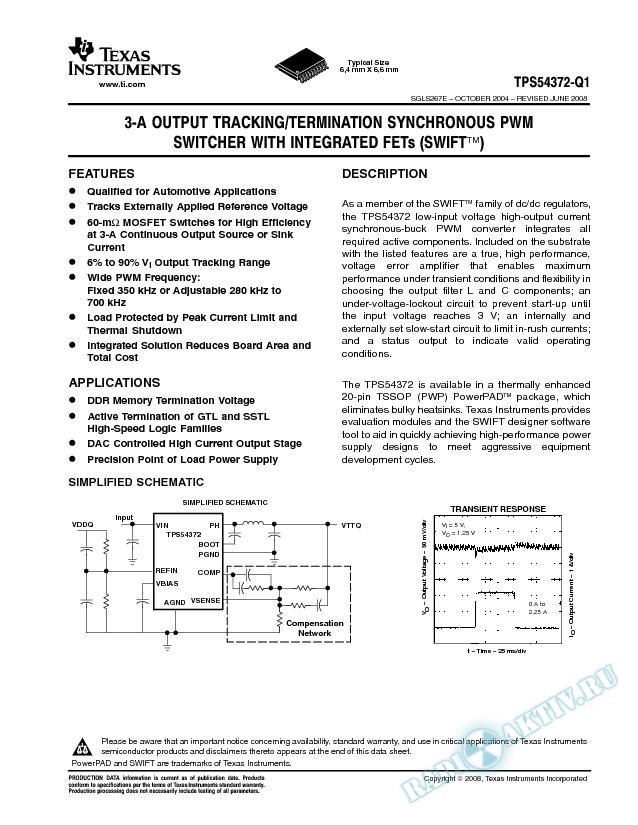 3-A Output Tracking/Termination Sync PWM Switcher (Rev. E)