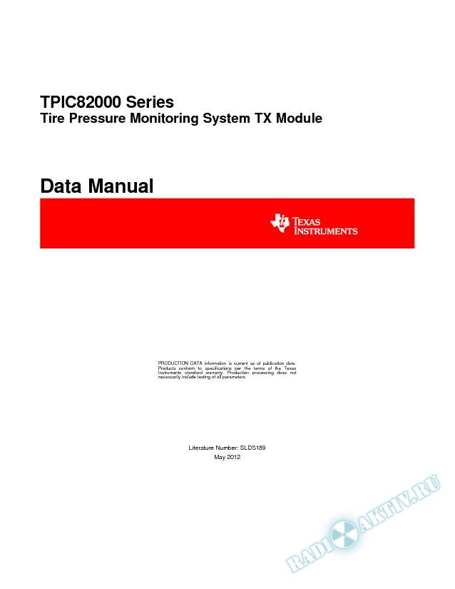 TPIC82000 Series TPMS TX Module