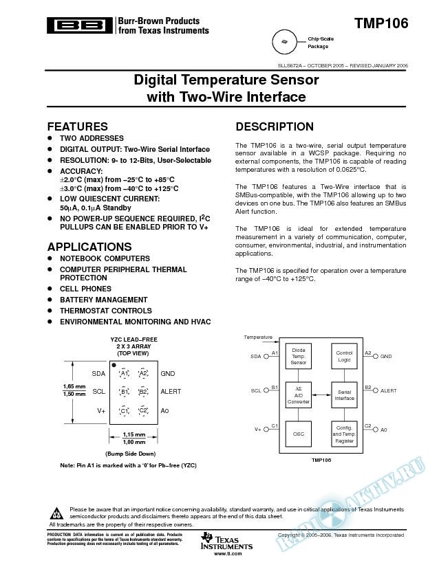 Digital Temperature Sensor With a Two-Wire Interface (Rev. A)