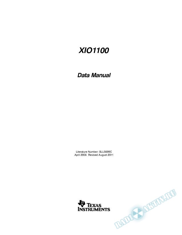 XIO1100 Data Manual  (Rev. C)