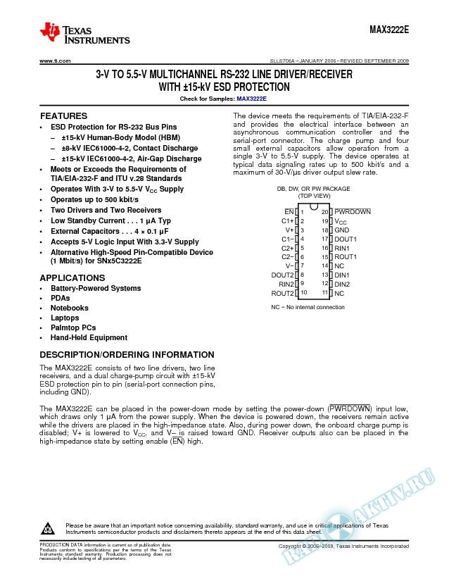 MAX3222E (Rev. A)