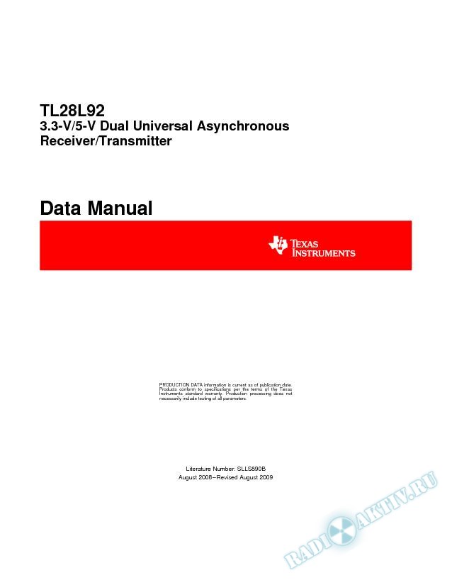 3.3-V/5-V Dual Universal Asynchronous Receiver/Transmitter (Rev. B)
