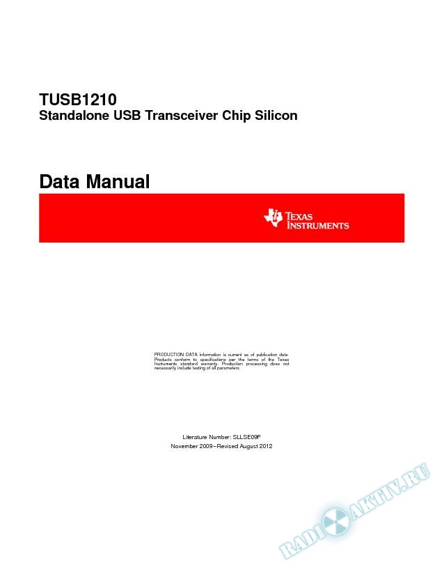 Stand-Alone USB Transceiver Chip Silicon (Rev. F)
