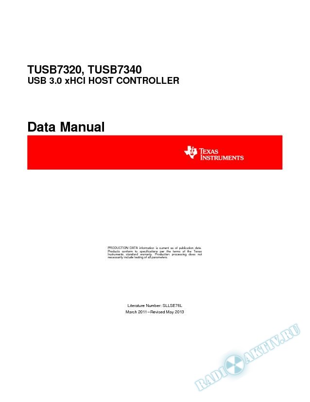 TUSB7320, TUSB7340 USB3.0 xHCI Host Controller (Rev. L)