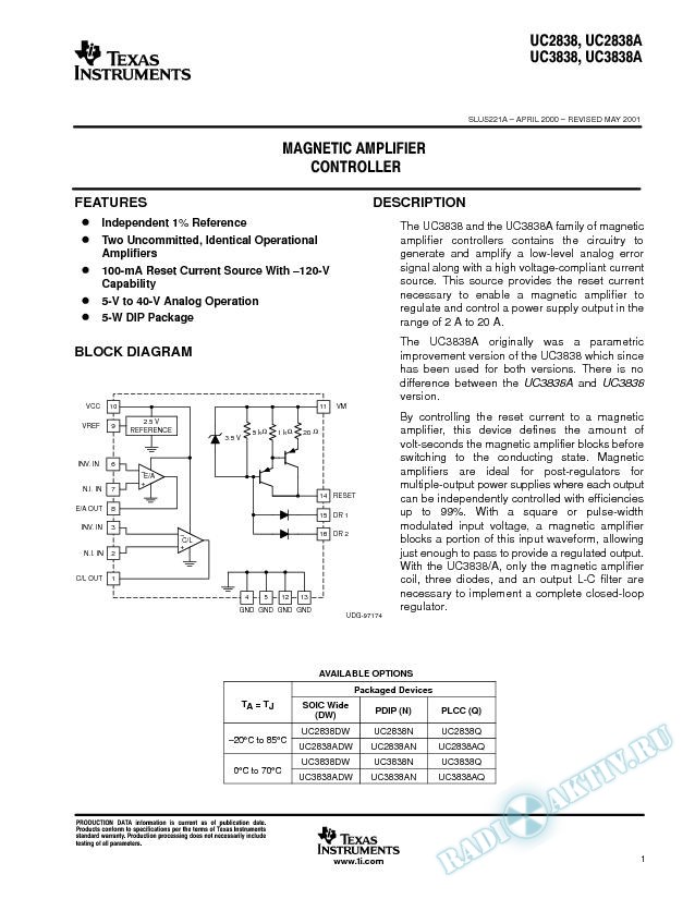 Magnetic Amplifier Controller (Rev. A)