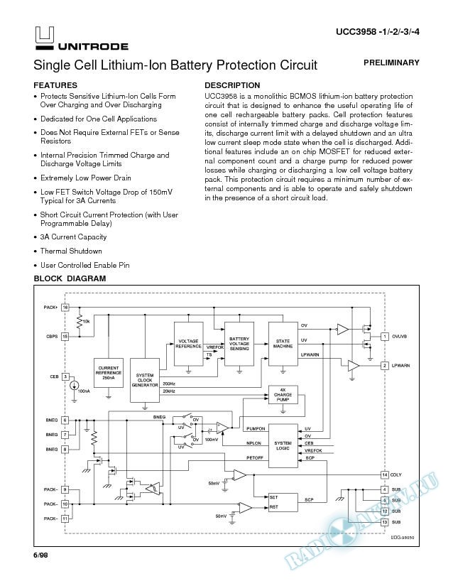 Single Cell Lithium-Ion Battery Protection Circuit