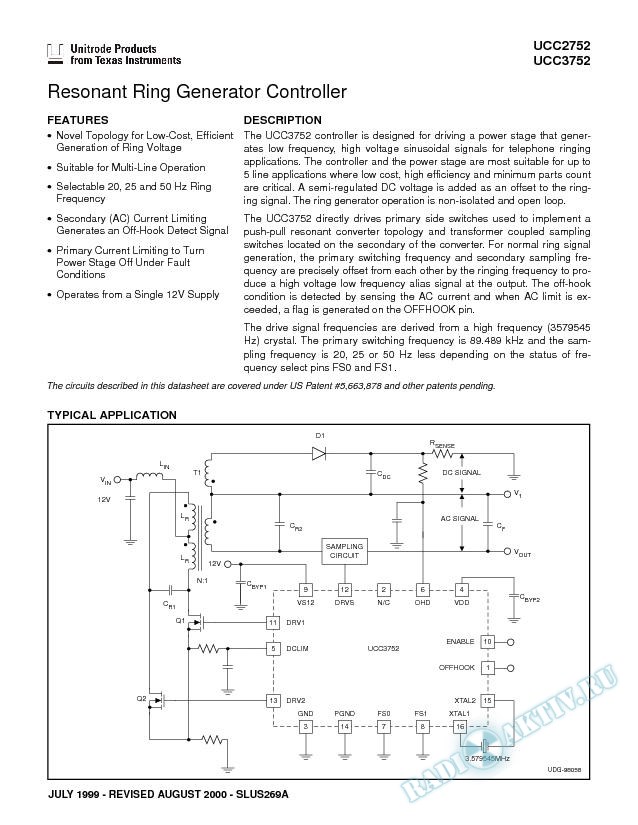Resonant Ring Generator Controller (Rev. A)