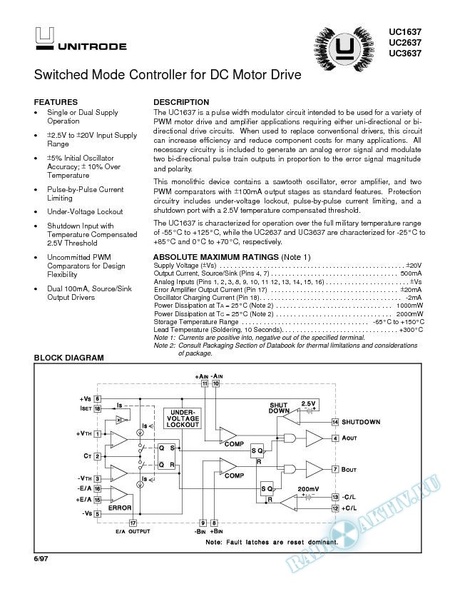 Switched Mode Controller for DC Motor Drive