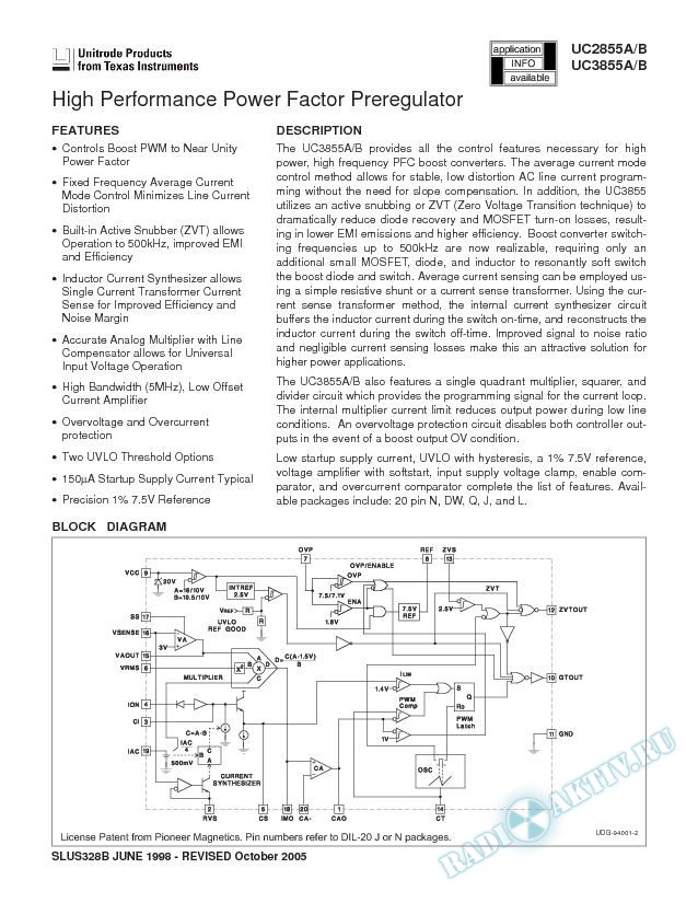 High Performance Power Factor Preregulator (Rev. B)