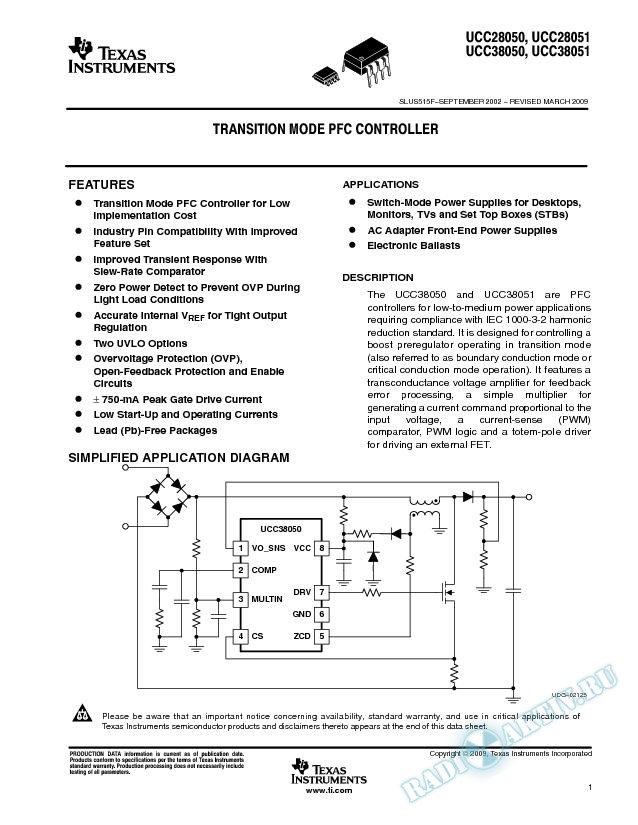 Transition Mode PFC Controller (Rev. F)