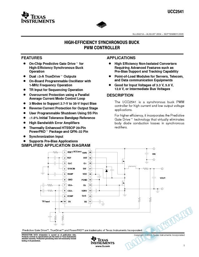 High-Efficiency Ssynchronous Buck PWM Controller (Rev. A)