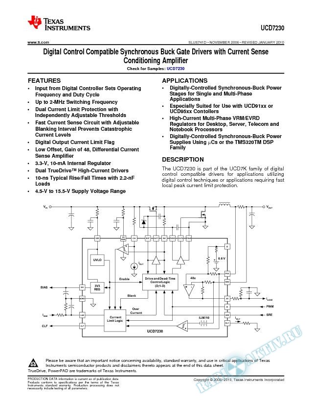Digital Control Compatible Synchronous Buck 4-A Drivers with Current Sense Condi (Rev. D)