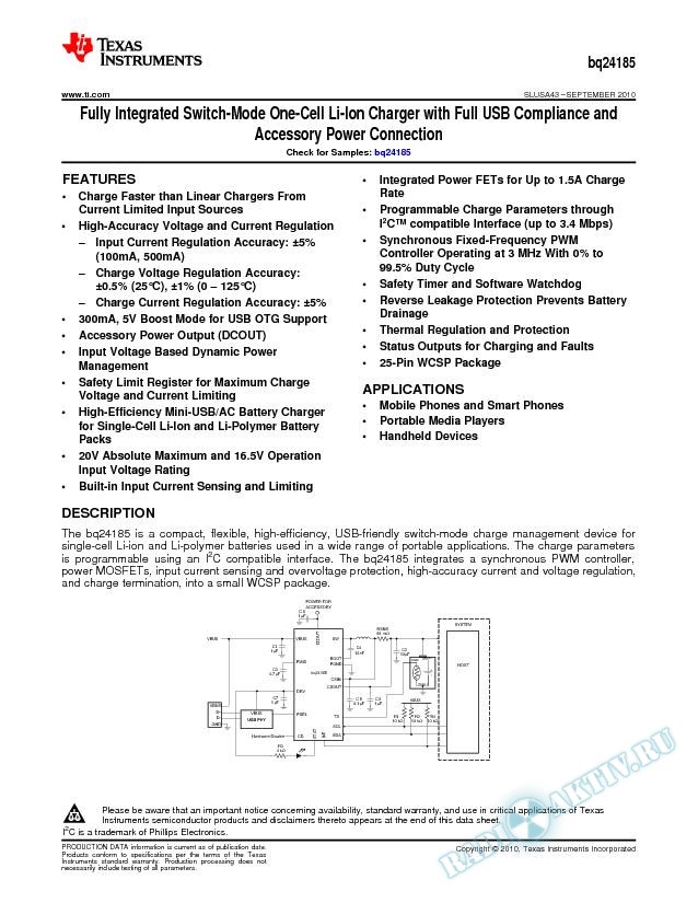 bq24185 Data sheet