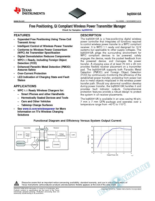 Qi Compliant Free-Positioning Wireless Power Transmitter Manager,