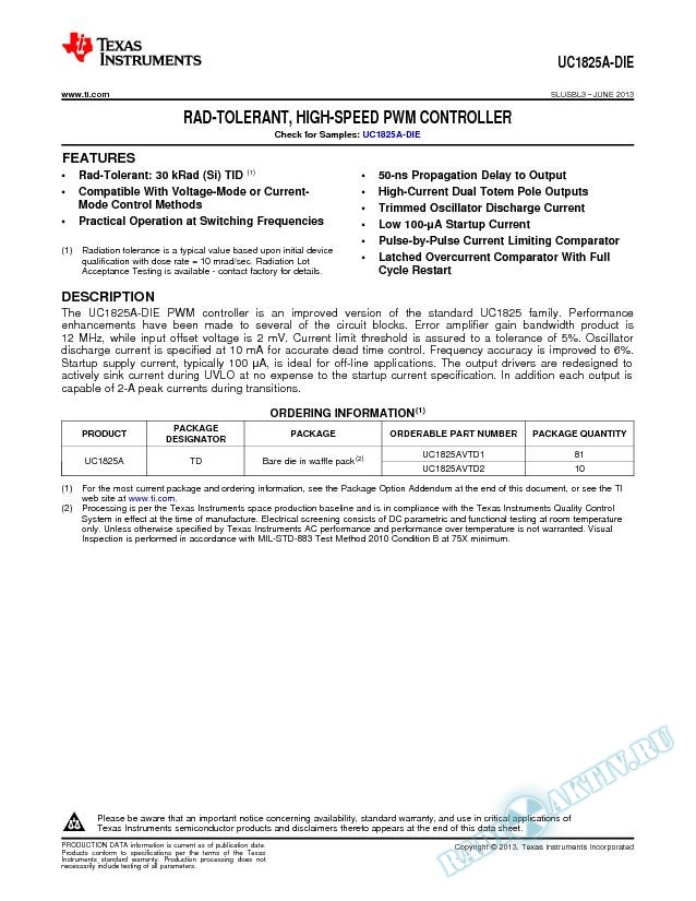 Rad-Tolerant, High-Speed PWM Controller