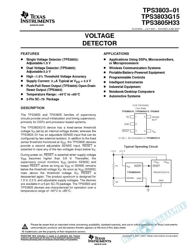 Voltage Detector (Rev. A)