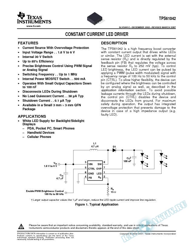 Constant Current LED Driver (Rev. C)