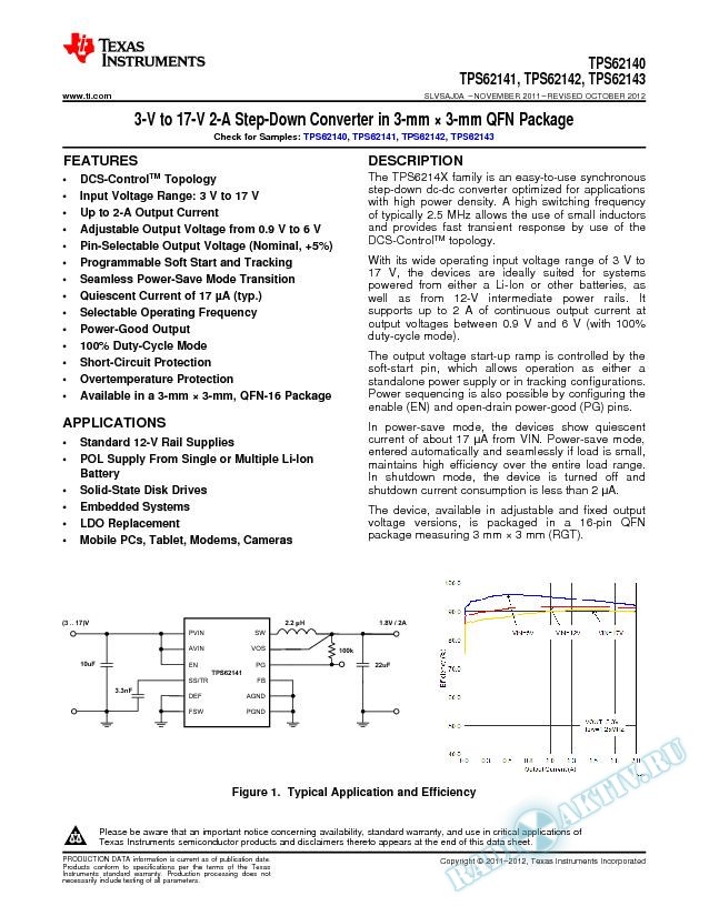 3-17V 2A 3MHz Step-Down Converter in 3x3 QFN Package (Rev. A)