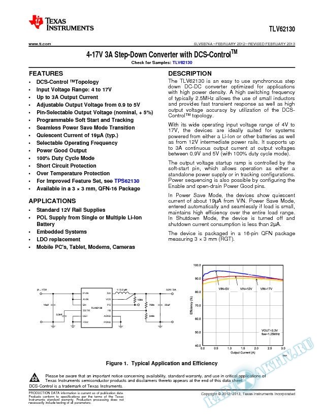 4-17V, 3A Step-Down Converter with DCS-Control(TM) (Rev. A)