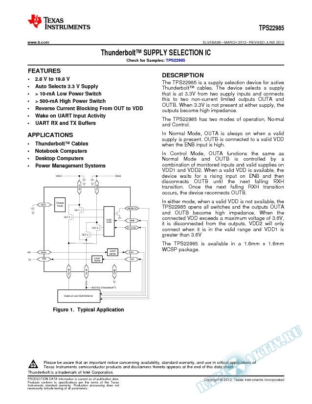 Thunderbolt Supply Selection IC (Rev. B)