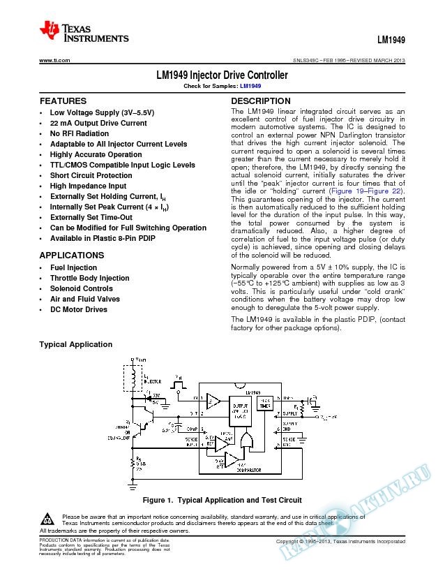 LM1949 Injector Drive Controller (Rev. C)