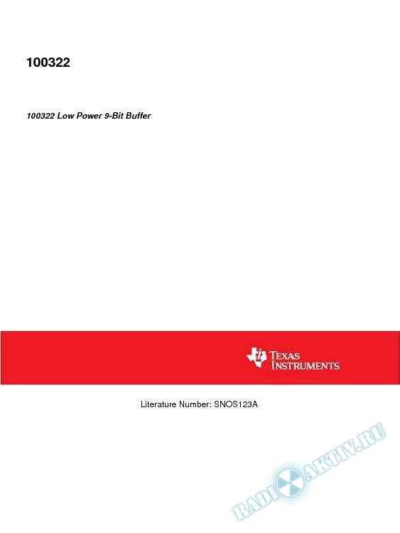 100322 Low Power 9-Bit Buffer (Rev. A)