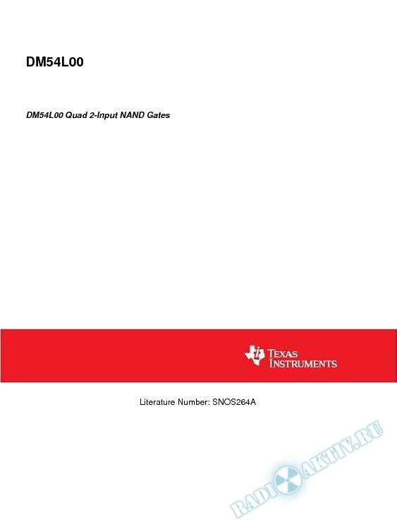 DM54L00 Quad 2-Input NAND Gates (Rev. A)