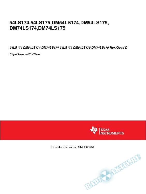 54LS174/DM54LS174 Hex/Quad D Flip-Flops w/ Clear (Rev. A)