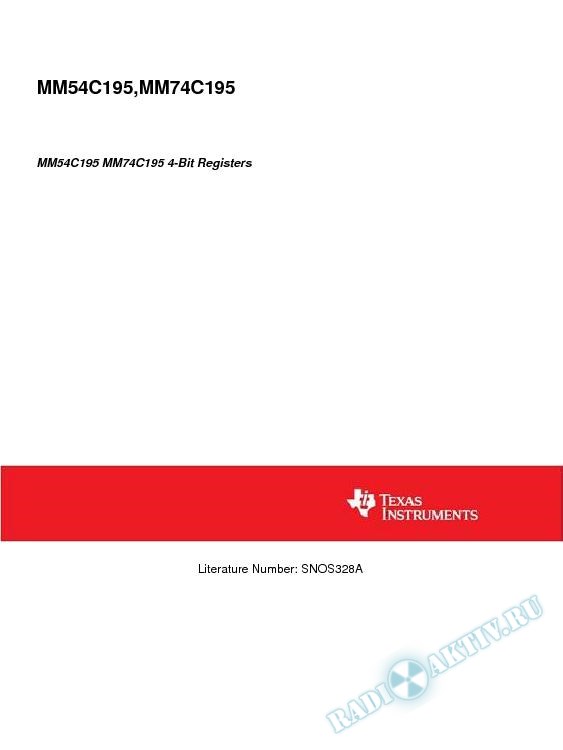 MM54C195 MM74C195 4-Bit Registers (Rev. A)