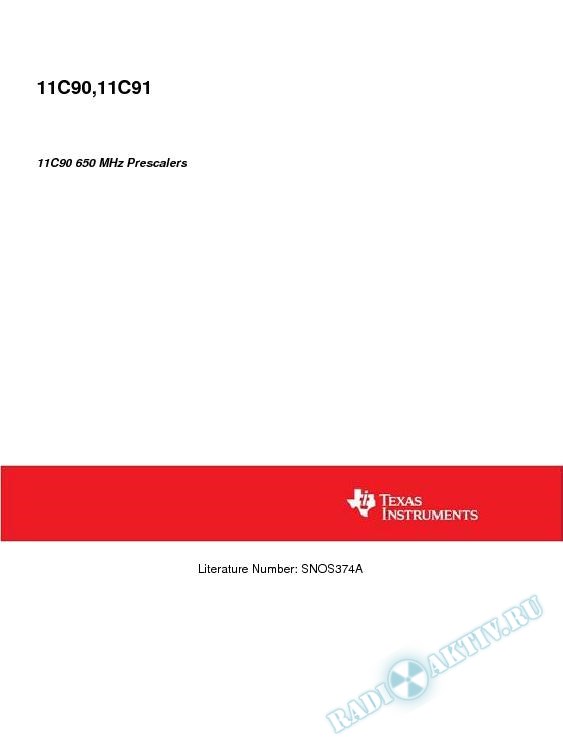 11C90 650 MHz Prescalers (Rev. A)