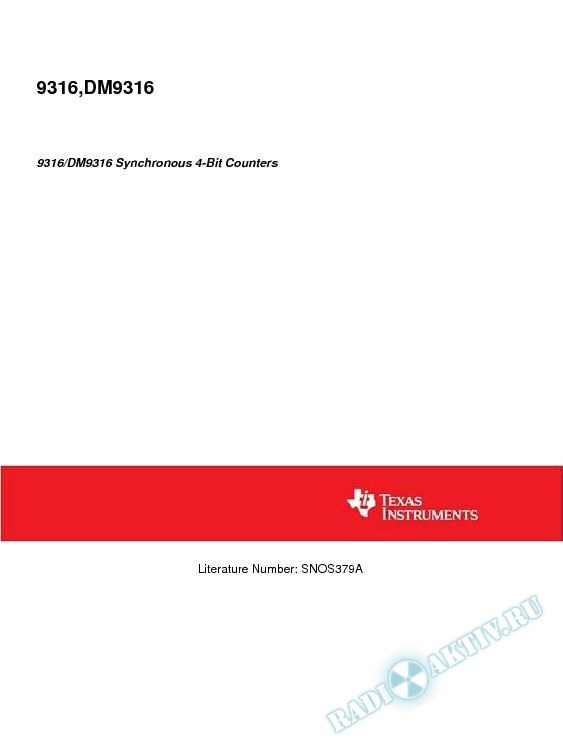 9316/DM9316 Synchronous 4-Bit Counters (Rev. A)