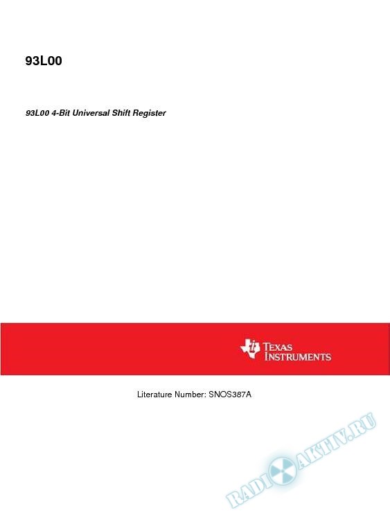 93L00 4-Bit Universal Shift Register (Rev. A)